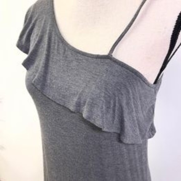 One Shoulder Ruffle Mini Dress size Small - Picture 2 of 5